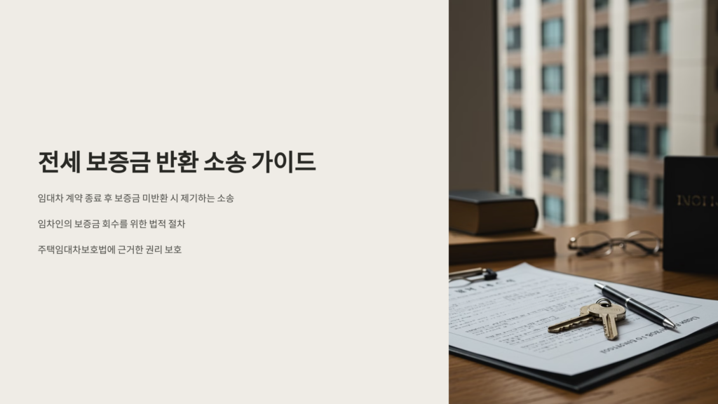 전세 보증금 반환