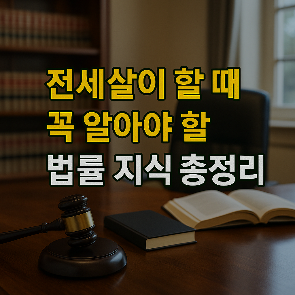 전세살이 할 때 꼭 알아야 할 법률 상식
