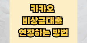 카카오 비상금 대출