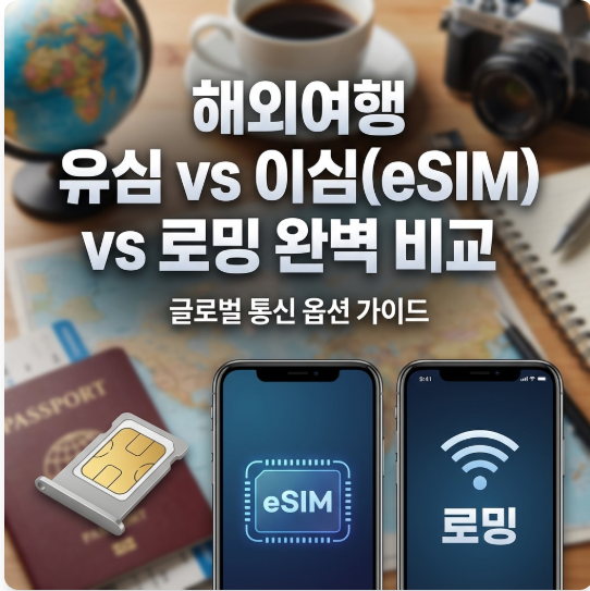 해외여행 유심 이심 로밍 비교