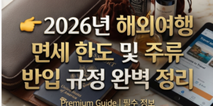 해외여행 면세 한도