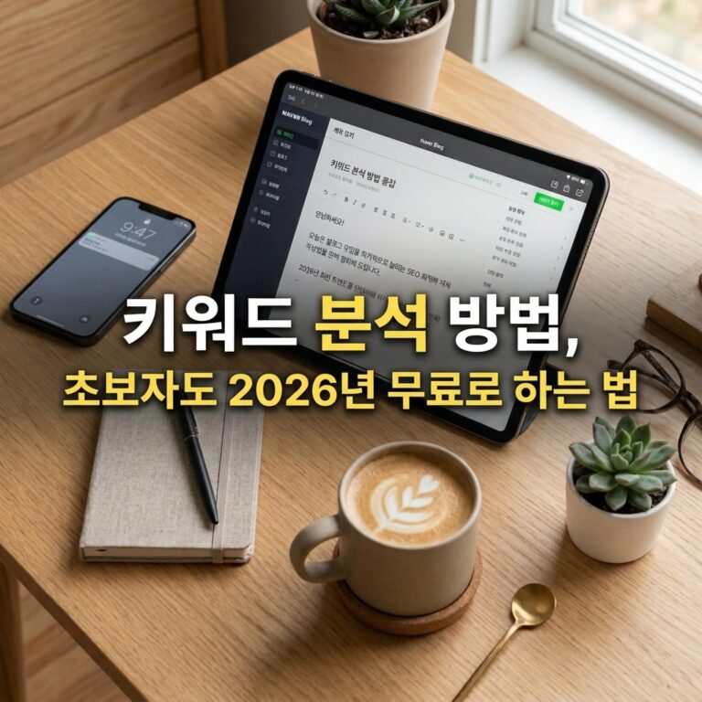키워드 리서치 방법, 2026년 초보자도 무료로 하는 법