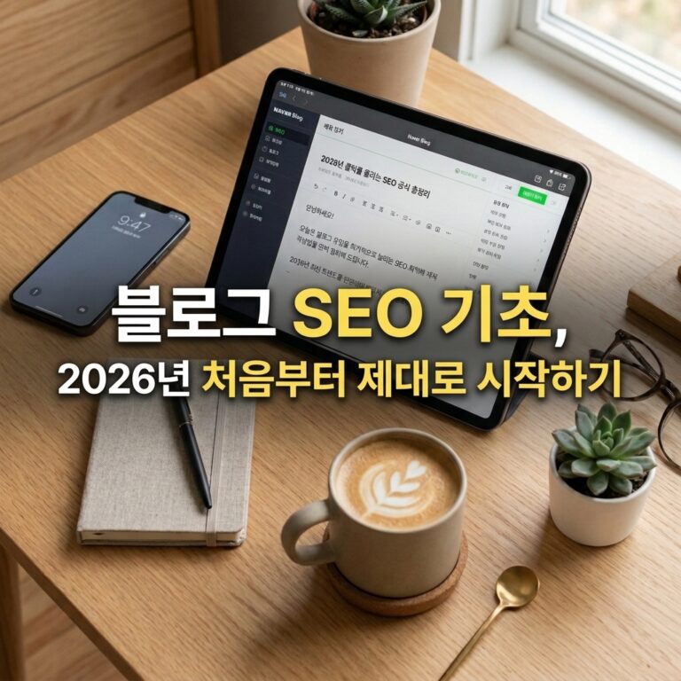 블로그 SEO 기초, 2026년 처음부터 제대로 시작하기