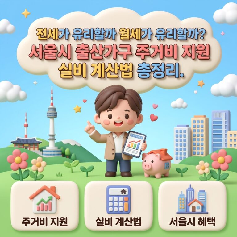 서울시 출산가구 주거비 지원 실비 계산법